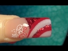 Candy Cane Acrylic Nail Design Tutorial