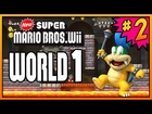New Super Mario Bros. Wii (100%) - Part 2 - World 1-4, 1-5, 1-6 & 1-Caslte (All Star Coins) [HD]